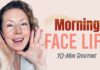10-Minute Morning Face Yoga to De-Puff & Lift | Daily Routine