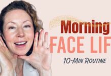 10-Minute Morning Face Yoga to De-Puff & Lift | Daily Routine