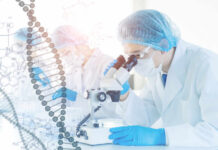 Y Chromosome Loss: The Hidden Threat in Men Scientist examining samples under a microscope in a laboratory