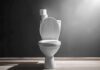 Why You Should NEVER Scroll while on the Toilet White toilet with open lid against gray wall