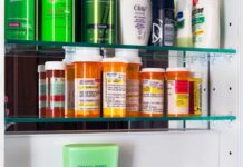 Insomnia Playbook Flipped – Pills Downgraded Medicine cabinet with prescription bottles and toiletries