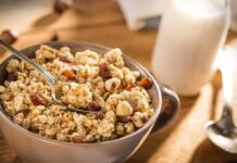 Scientists find the whole-grain “Sweet Spot” for better heart health Bowl of granola with raisins and nuts