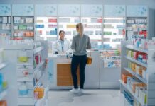 Azithromycin Use And The Risk of Fatal Heart Rhythms Yvonne Li assisting a customer at a pharmacy counter